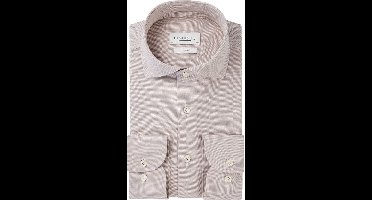 Profuomo overhemd knitted beige wide collar