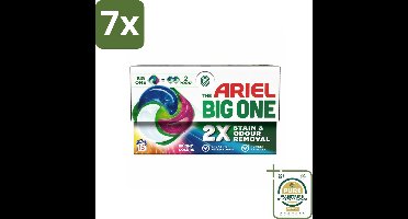 7 x Ariel - 3in1 Wasmiddel Pods - The Big One - Color - 15 Pods - Grootverpakking - Ariel The Big One Pods - Krachtige Wasmiddel - Wasmiddel Voor Gemengde Was - Wasmiddel Voor Volle Wastrommel - Wasmiddel Voor Zware Vuilheid