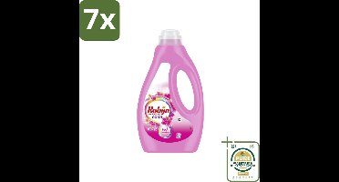 7 x Robijn - Color Pink Sensation - Vloeibaar Wasmiddel - 20 Wasbeurten - Grootverpakking - Kleurbehoud - Wasmiddel - Essentiële Oliën - Frisheid - Biologisch Afbreekbaar