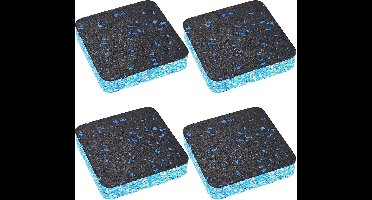 Geluidsisolatiepads voor wasmachines en drogers, set van 4, 10 x 10 x 2 cm, anti-trillingsmat, rubber