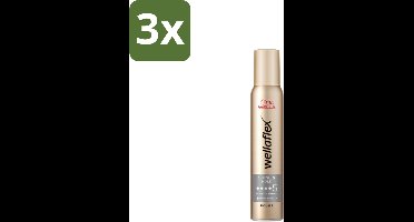 Wella – Flex Shine & Hold – Haarmousse – 200 ml - Bulkverpakking - 3 stuks