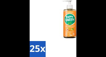 25 x Happy Earth – Handzeep – 100% Natuurlijk Rose Petitgrain – 300 ml - Natuurlijke Handzeep - Vegan Handzeep - Rose Petitgrain Handzeep - Antibacterieel Handzeep - Geurige Handzeep