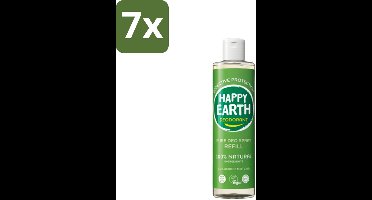 7 x Happy Earth – Deodorant Spray Navulling – 100% Natuurlijk Cucumber Matcha – 300 ml - Deodorant Spray - Natuurlijke Deodorant - Komkommer Matcha - Refill Deodorant - 100% Natuurlijk