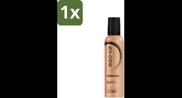1 x Syoss - Keratin - Haarmousse - Versterkt Haarvezels - 250 ml - Haarversterking - Haarmousse - Styling - Haarverzorging - Keratine