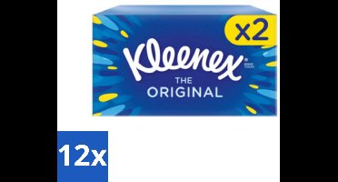 12 x Kleenex – Original Duo Pack – Tissues – 144 stuks per verpakking - Tissue - Tissuedoos - Neus Snuiten - Tranen Drogen - Schoonmaken