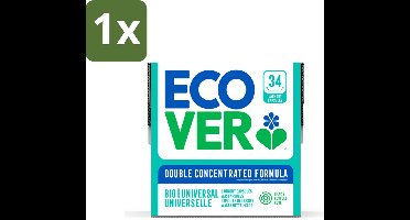 Ecover - Waspods - Universeel - Geconcentreerde formule - 34 wasbeurten - 1 stuk