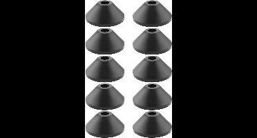 Allecta - Toilet Bolt Rubber Wasmachines Set van 10 stuks voor Toilet Seat Scharnier Vervanging - Antislip Wasmachines - Zwart