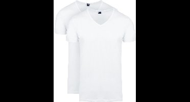 Suitable Vita T-Shirt V-Hals Wit 2-Pack - Maat 3XL - Heren - Basic T-shirt Heren