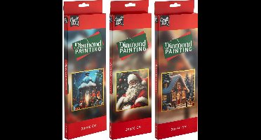 Craft Sensations Diamond Painting Volwassenen Pakket Volledig - 3 varianten - Thema Kerst - Kerst Diamond Painting - Formaat 30 x 40 CM - Diamond Painting Kinderen