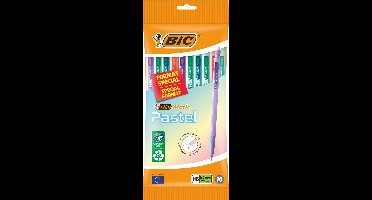 BicMatic pastel vulpotlood | blister van 10 stuks | assorti