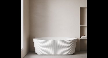 Rivi half-vrijstaand ligbad 170×80 cm – acryl glans wit