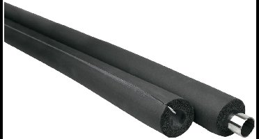 Buisisolatie, Buisisolatie 2m, zelfklevend, flexibele isolatie, 35 x 15 mm, zwart