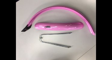 Stel spatborden 20 inch 58mm pvc roze eurofender