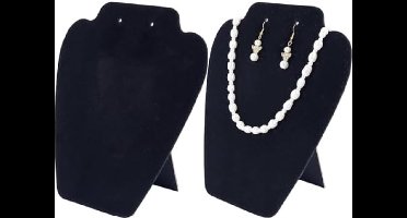 Fluwelen Sieraden Ketting Display Stand 21Cm Hoogte Oorbel Hanger Ketting Houder 3D Sieraden Ketting Organizer Mannequin Model Display Stand Kleine Combinatie Ketting Houder