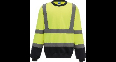 Yoko Signalisatie Sweatshirt YHVJ510 - Hi Vis Yellow / Navy - XXL