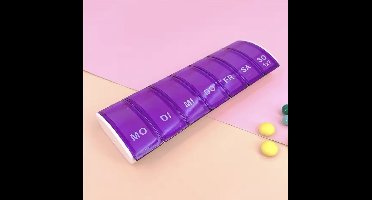 New Age Devi - Pillendoosje met 7 compartimenten voor 1 week - paars - Duits