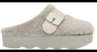SCHOLL GRETA E Synthetic fur Womens Taupe FALSO Clogs - Taupe - Maat 39