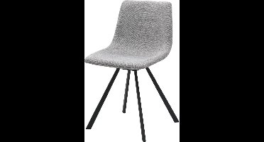 Eetkamerstoel Stof Lichtgrijs - 47x47x80cm - Yukon - Giga Living
