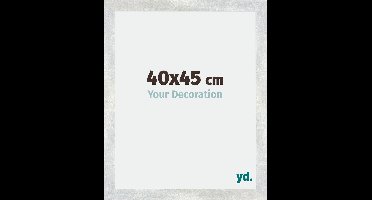 Your Decoration - Fotolijst 40x45 cm - MDF - Zilver Glanzend Vintage - Mura