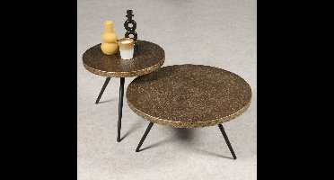 Salontafel (set 2 Stuks) Averlo - Metaal - Koper