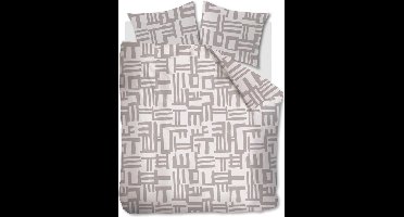 vtwonen Mixed Stripes dekbedovertrek - Eenpersoons - 140x200/220 - Naturel