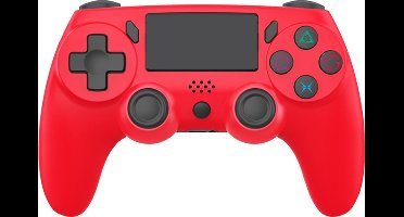 Ntech PS4 Controller Geschikt voor PS4 en PS3 - ps4 game controller Draadloos P47 - Rood - Audio Jack Input - Touch Sensor - Dual Trilmotoren Draadloze Controller