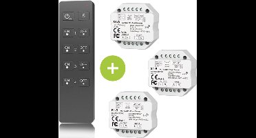 Bundelpakket | 3X AC Triac RF draadloze dimmer | 100-240V | Incl. 1X Afstandsbediening