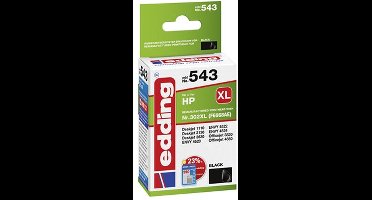 Edding Inktcartridge EDD-543 Compatibel vervangt HP 302XL, F6U68AE Zwart 18-543