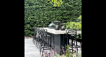 Windlicht Oly 30cm zwart