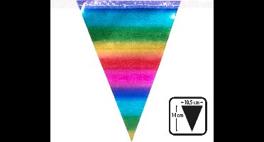 Boland - Folieminivlaggenlijn regenboog Multi - Regenboog - Regenboog