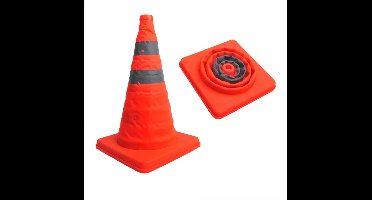 ProPlus Opvouwbare veiligheidspilon - reflecterende strepen - 41 cm - compact en draagbaar