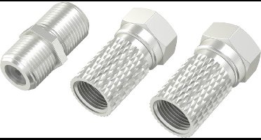 Hama SAT-adapter-set, 2x F-connectors en adapter F-koppeling/F-koppeling