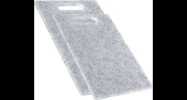 Gerim Keuken snijplanken - set 2x - Grijs - Kunststof - 20x30 cm/ 15x25 cm