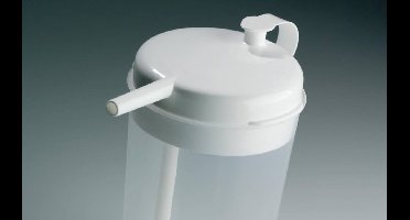 Novo Cup (voor bedlegerigen) met deksel (1 stuks) - met 10 rietjes