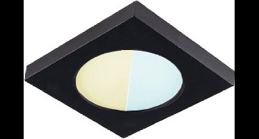 IP44 Inbouwspot Manda met Philips HUE White Ambiance - inbouw spot - Zwart - vierkant - voor badkamer / overkapping / buiten - IP44 - GU10 - Buitendiameter: 80MM - boorgat: 60-73MM - min. Inbouwdiepte: 60MM