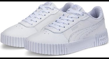 PUMA Carina 2.0 Jr Meisjes Sneakers - Puma White-Puma White-Puma Silver - Maat 39