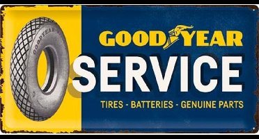 Nostalgic Art Metalen bord Goodyear Service 25x50cm
