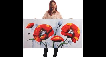 Handgeschilderde Olieverf schilderij Orchidee