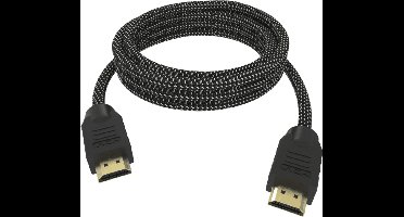 Professionele Premium Hdmi-Kabel Van Vision - Levenslange Garantie - 4K - Hdmi-Versie 2.0 - Ethernet - Hdmi (M) Naar Hdmi (M) - Buitendiameter 7 8 Mm - Awg 28 - Gevlochten - Mantel Met Lage Frictie - Anti-Wirwar - Aramide Ter Bescherming Tegen Schade