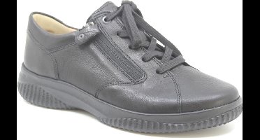 Hartjes, 162.1801, 162.1801/10 01.00, Zwarte veterschoenen wijdte G