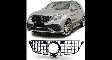 Passend Voor Mercedes M Klasse GLE W166 2015 t/m 2019 Sport Grill Hoogglans Zwart / Chrome Amg GT Look Panamerica