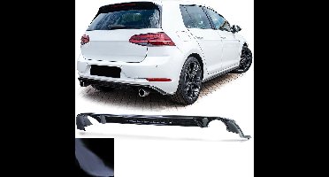 Sport Diffuser Hoogglans Zwart Styling Dubbele Uitlaat Geschikt Voor Vw Golf 7 GTI Facelift 2017 t/m 2021 Tcr 7.5