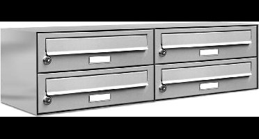 4 personen adressen brievenbus RVS systeem