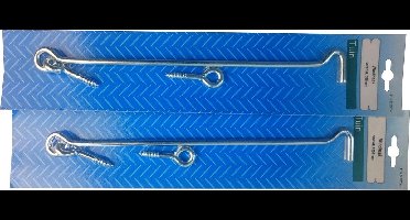 2x STARX windhaak met schroefoog, verzinkt, 300 mm