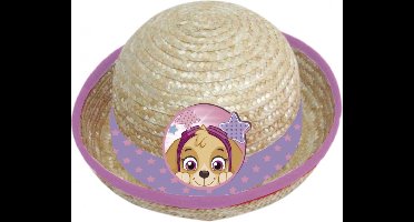 zonnehoed stro Paw Patrol meisjes creme maat 50