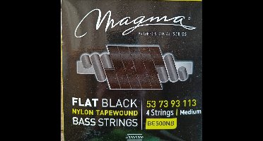 Magma BE500NB black nylon snaren voor elektrische basgitaar