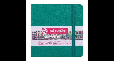 Schetsboek - Forest Green - 12x12 cm - Gebroken Wit Papier - 140 grams - Art creation - 80 vellen