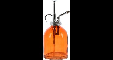 Esschert Design plantenspuit/vernevelaar - glas - oranje/zilver - 18.5 cm