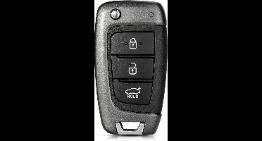 XEOD Klap Autosleutelbehuizing - sleutelbehuizing auto - sleutel - Autosleutel 3 Knops / Geschikt voor: Hyundai I30 , Elantra GT & Accent