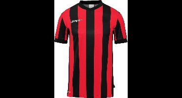 Uhlsport Stripe 2.0 Shirt Korte Mouw Heren - Zwart / Rood | Maat: 2XL